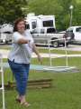 Betty throwing ladder ball